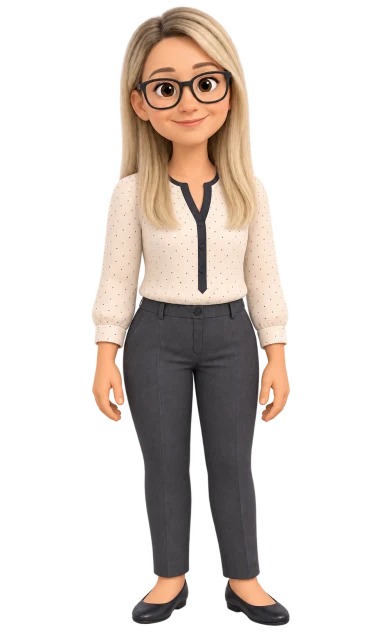 Liisa — full-body illustration of the Studio AI agent