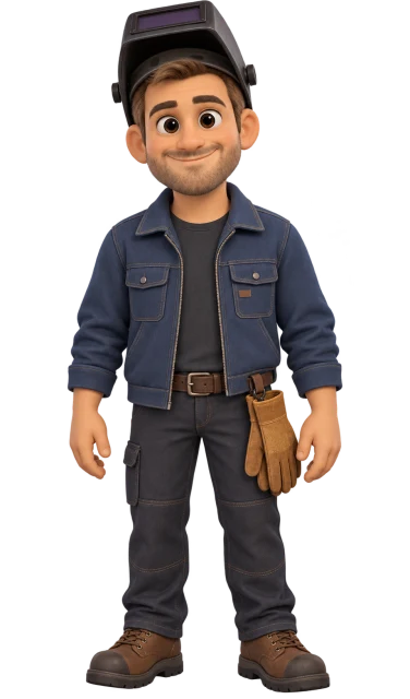 Romet — full-body illustration of the Studio AI agent